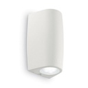 Applique Haut et Bas Marta-90 GU10 en résine blanc et verre opale étanche IP55