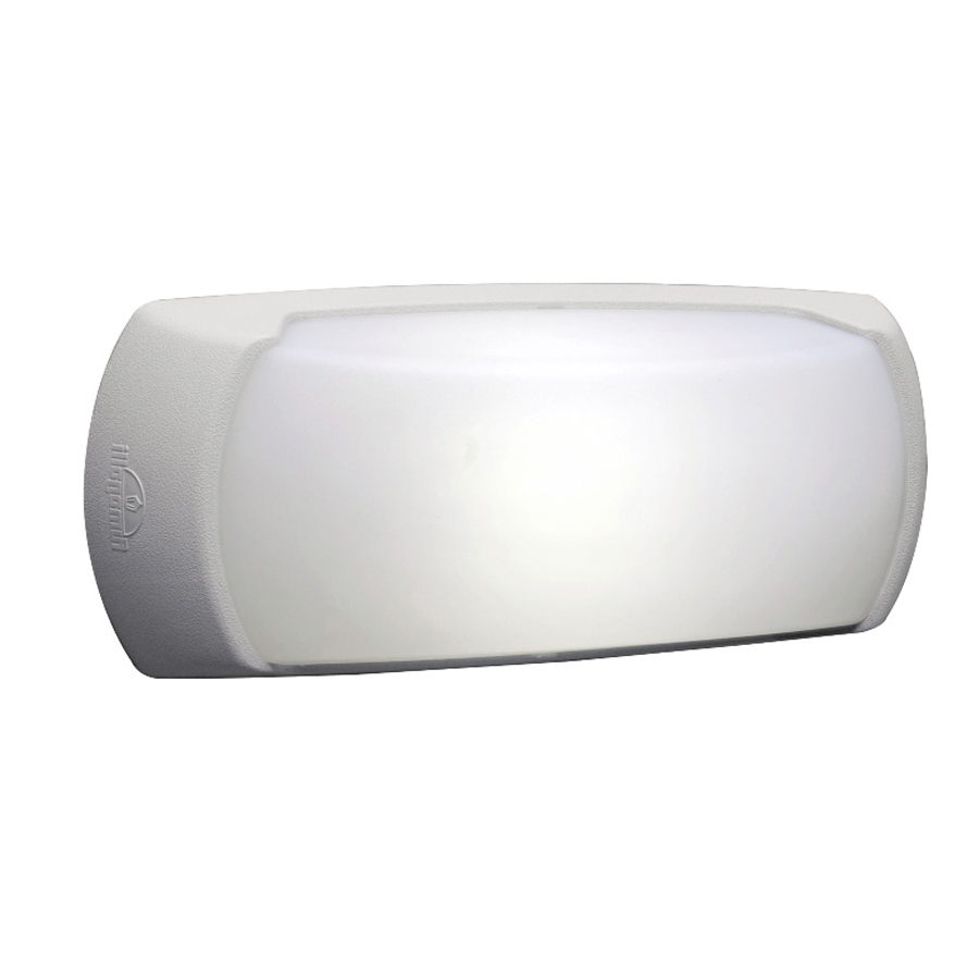 Applique extérieure Francy-Ouvert en résine et plastique blanc étanche IP66