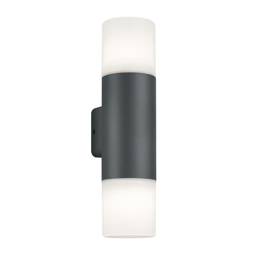 Applique extérieure Hoosic 2 lampes en fonte aluminium anthracite étanche IP44