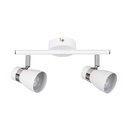 Spot / Plafonnier Enali 2 lampes en acier blanc