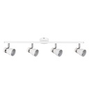 ENALI - Applique / Plafonnier 4 lampes en acier blanc L67,5