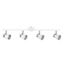 Plafonnier Enali 4 lampes en acier blanc