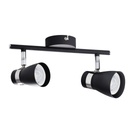 Applique / Plafonnier ENALI 2 lampes en acier noir L27,5