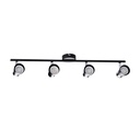 Plafonnier Enali 4 lampes en acier noir