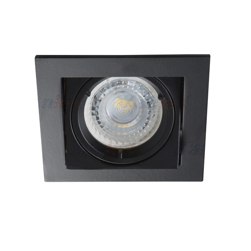 Spot encastré Alren Gx5,3/GU10 carré en aluminium noir