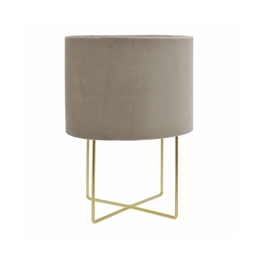 Lampe de table Jameson en velours taupe