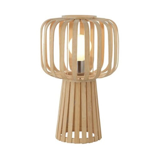 NARA - Lampe à poser en bambou naturel et beige