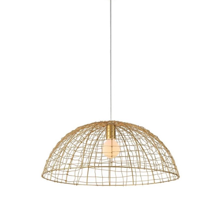 Suspension Sambo en métal doré antique Ø50