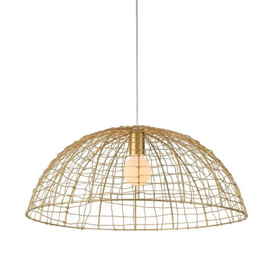 Suspension Sambo en métal doré antique Ø60