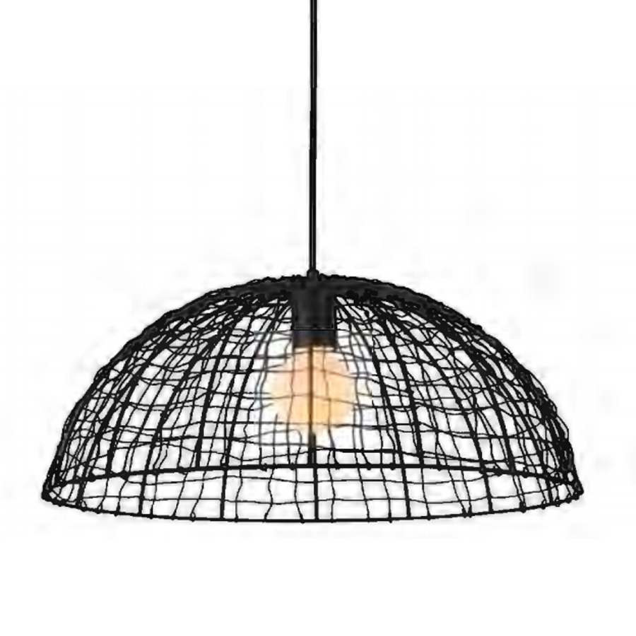 Suspension Sambo en métal noir Ø60