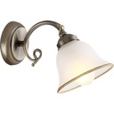 Applique Odin en métal vieux laiton et verre satiné