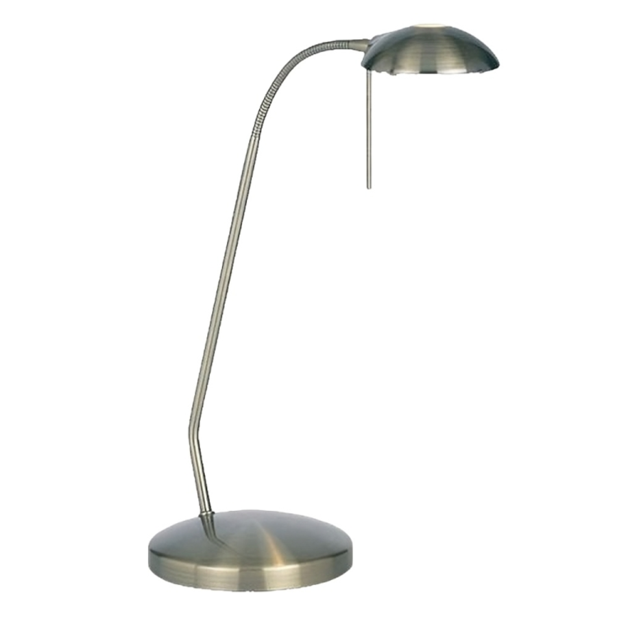 Lampe à poser Harris en métal nickel satiné