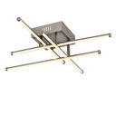 Plafonnier led Simo 21W en métal nickel satiné