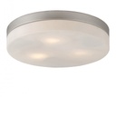 Plafonnier Vranos 3 lampes en aluminium argenté étanche IP44