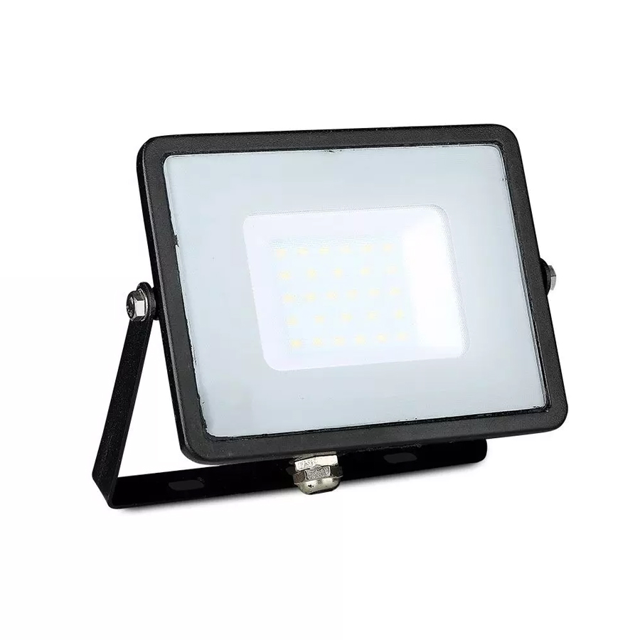 Projecteur LED 30W SMD Noir Lumière Blanche Froide étanche IP65