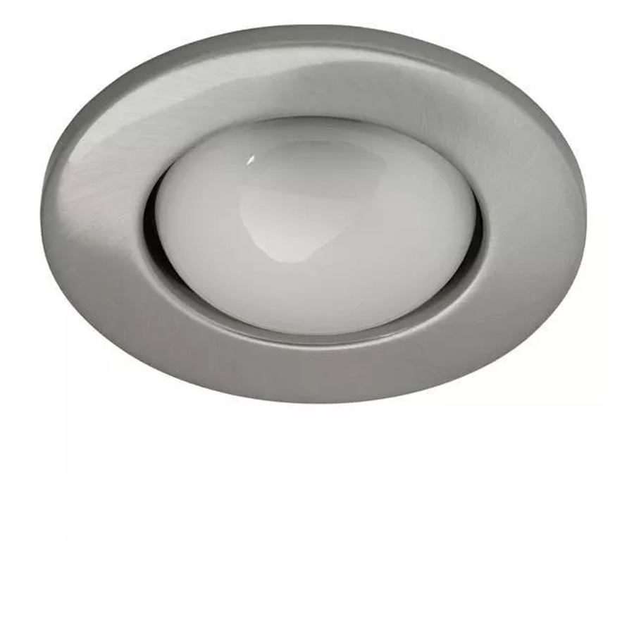 Spot encastré Rago en tôle d'acier chrome mat