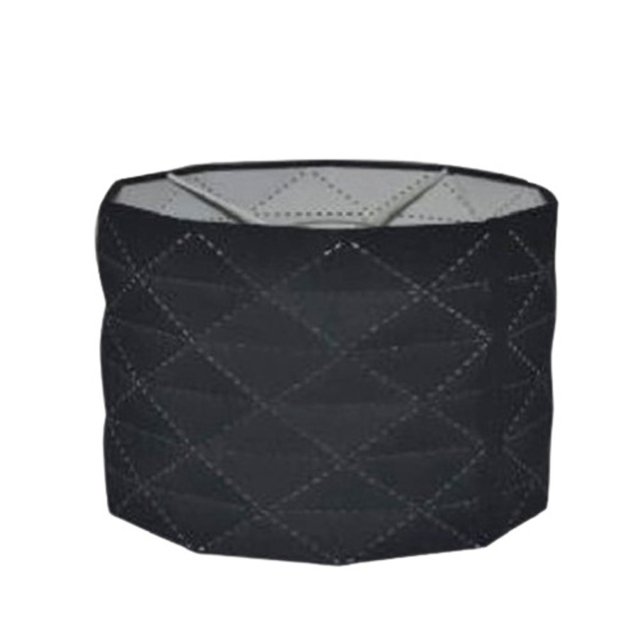Abat-jour paco en tissu noir pour suspension