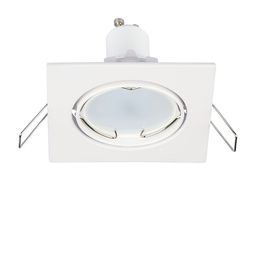 Spot encastré GU10 Ajustable Carrée Blanc 8x8