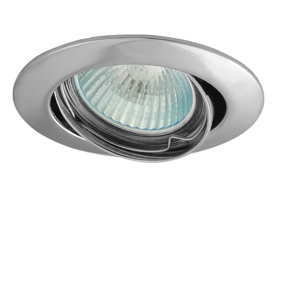 Spot encastré Vidi alliage en acier chrome mat Ø8,2