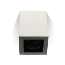 Plafonnier surface de montage GU10 carré en aluminium nickel satiné