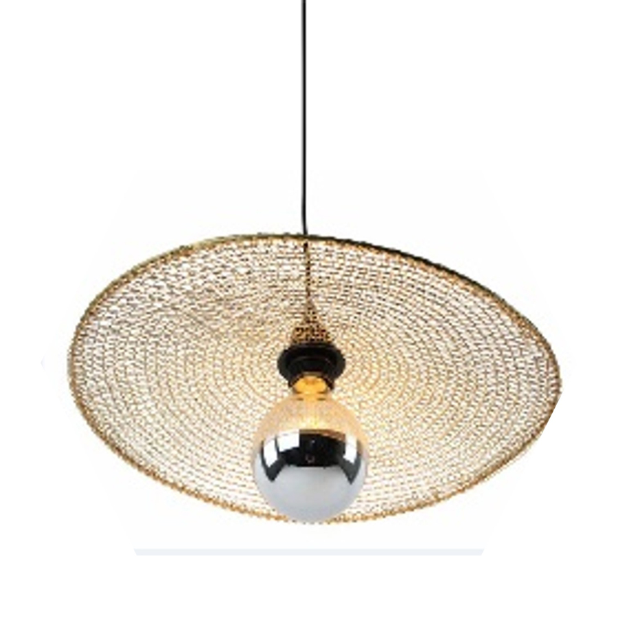 [GLOLE301] Suspension pavillon en métal doré