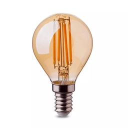 [VTA4499] Ampoule LED Filament P45 E14 4W Verre ambre Lumière Jaune