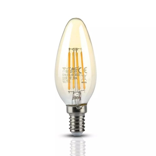 [VTA7113CVV] Ampoule LED Bougie Filament E14 4W Lumière Jaune