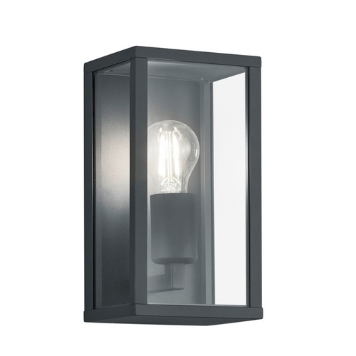 [EVXL200] Applique en fonte Garonne d'aluminium anthracite, verre transparent étanche