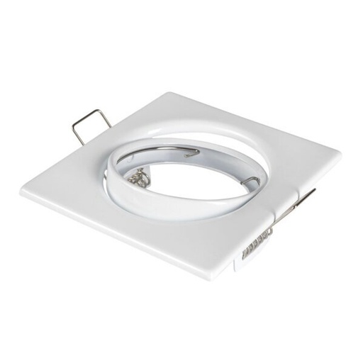 [OPT5076CV] Spot encastré GU10 Ajustable Carrée Blanc 8x8