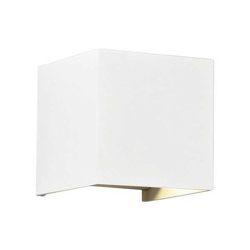 [OPT7451CV] Applique murale LED 6W carré en aluminium blanc étanche , Lumière Jaune