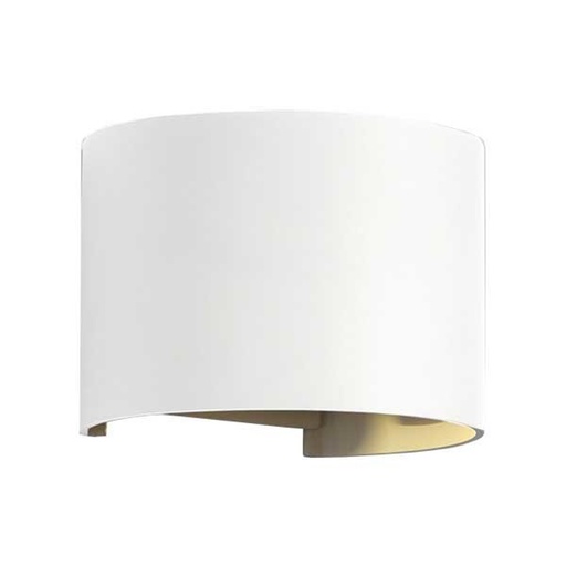 [OPT7463CV] Applique murale LED 6W rond en aluminium blanc étanche , Lumière Jaune