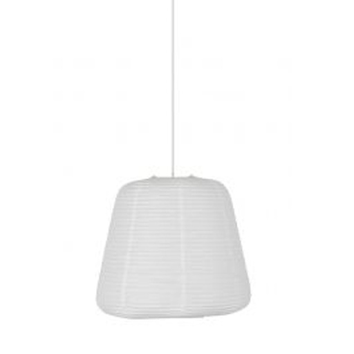 [COR655050] Suspension Wabi forme lanterne vintage en papier blanc