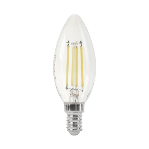 [OPT1472CV] Ampoule LED filament E14 C35 4W verre transparent Lumière Jaune