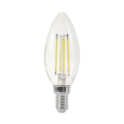[OPT1472CV] Ampoule led filament E14 C35 4W verre transparent Lumière Jaune