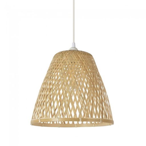 [CORPR503385CV] Suspension Kami conique en bambou tressé naturel