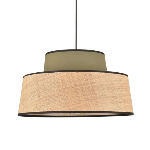 [COR654384] Suspension Mallorca en coton et raphia kaki