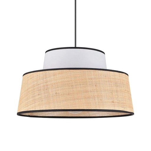 [COR654385] Suspension Mallorca en coton et raphia blanc