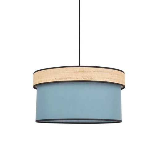 [COR653612] Suspension Amman cylindre en coton et raphia pétrole