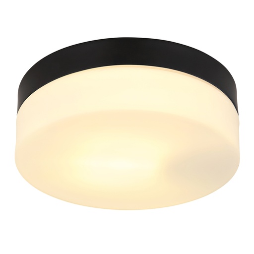 [GLO32111B] Plafonnier Vranos en aluminium noir étanche IP44