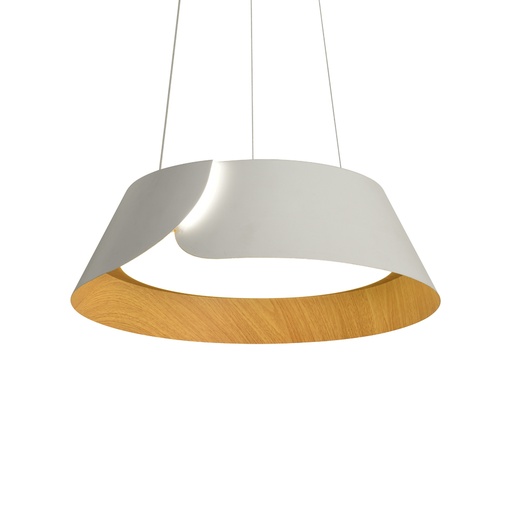 [LXBGCQ200] Suspension Naidoo LED 36W en métal blanc Lumière jaune