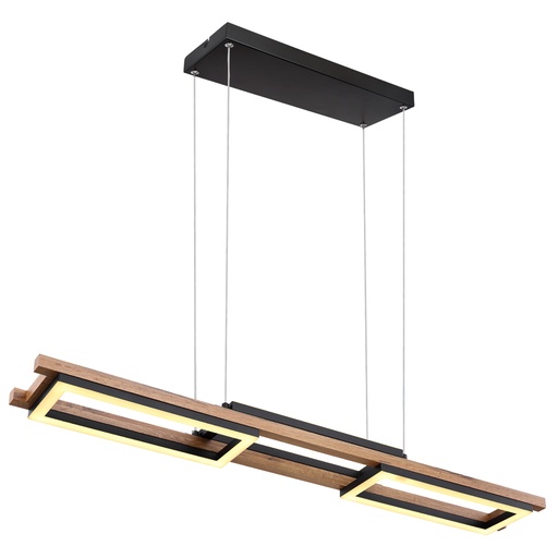 [GLO67266H] Lustre illa LED 30W en métal noir lumière blanche