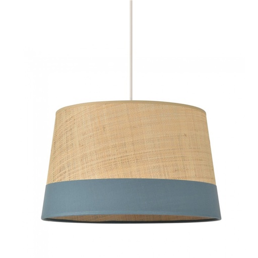 [COR654258] MARINA - Suspension cylindre en coton raphia et pétrole Ø38