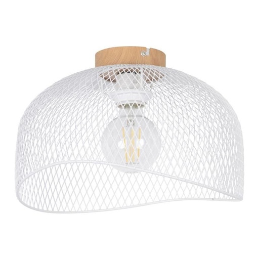 [COR656733] Plafonnier Ottawa en métal grillagé blanc