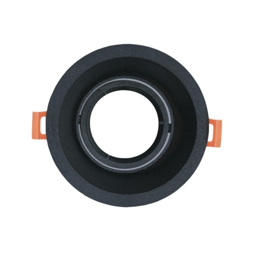 [SLX401118CV] Spot encastré GU10 orientable rond noir Ø10cm