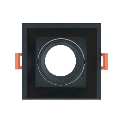 [SLX401124CV] Spot encastré GU10 orientable carré noir 10x10cm