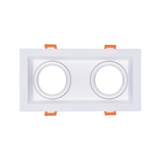 [SLX401125CV] Double spot GU10 orientable carré blanc 19x10cm