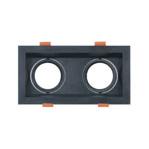 [SLX401126CV] Double spot GU10 orientable carré noir 19x10cm