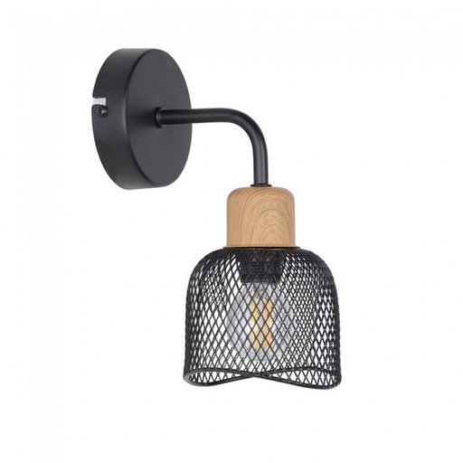 [COR656730] Applique Ottowa métal et tiges métalliques grillagé noir
