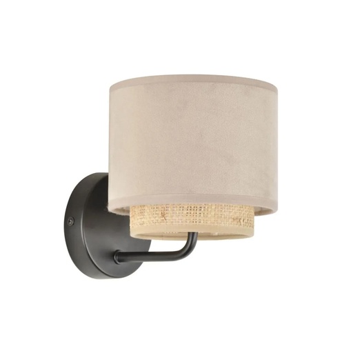 [COR655385CV] Applique murale Boheme double cylindre en velours sable