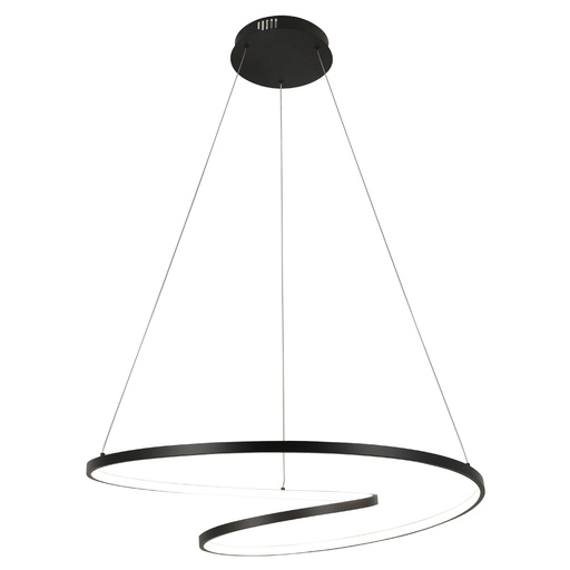 [SLX603111CV] Lustre / Suspension elipse LED 60W noir dimmable avec 3 intensités